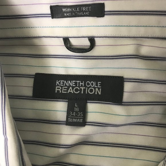 Kenneth Cole Non-iron Long Sleeve Dress Shirt - Picture 6 of 7